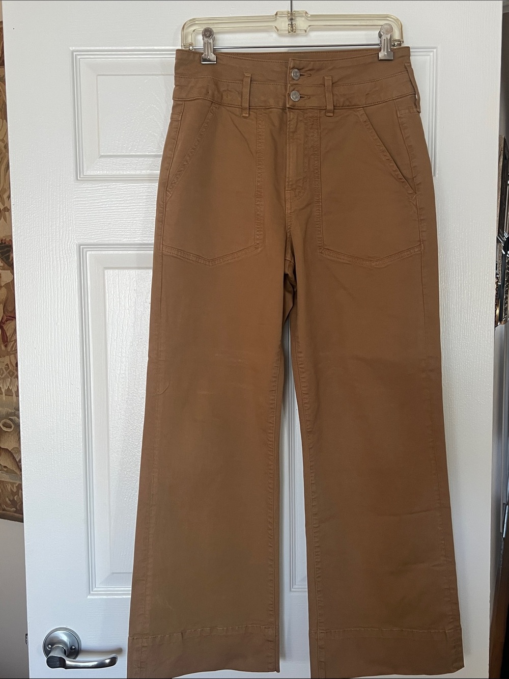 Veronica Beard Hilde Wide Ankle Crop cotton pants.